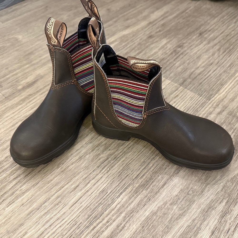 blundstone striped brown Chelsea Boots
